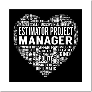 Estimator Project Manager Heart Posters and Art